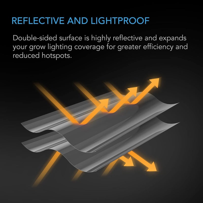 AC Infinity Mylar Film Roll 4' x 50', Reflective PET Foil Sheet, 2 mil Thick Tear-Resistant Cover Vapor Barrier for Greenhouses, Patio, Gardens, and DIY Grow Rooms - Image 3